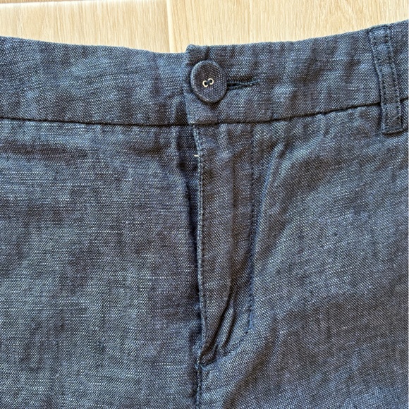 EUC Garnet Hill classic linen trouser size 4 indigo - Picture 3 of 7